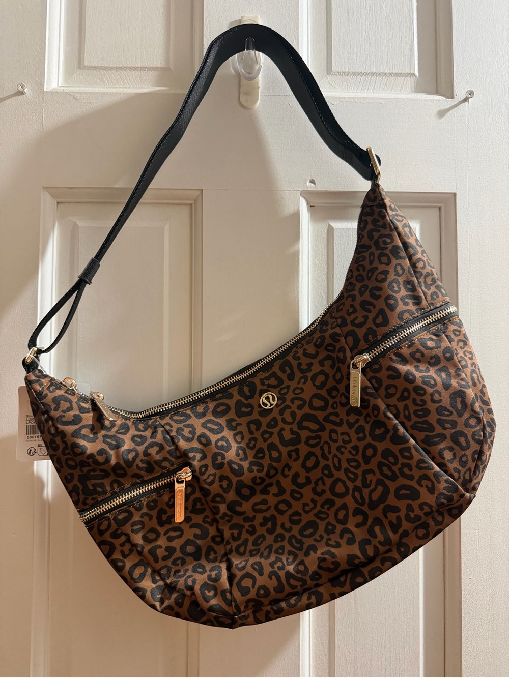 lululemon athletica Leopard Print Shoulder Bag in Brown and Black